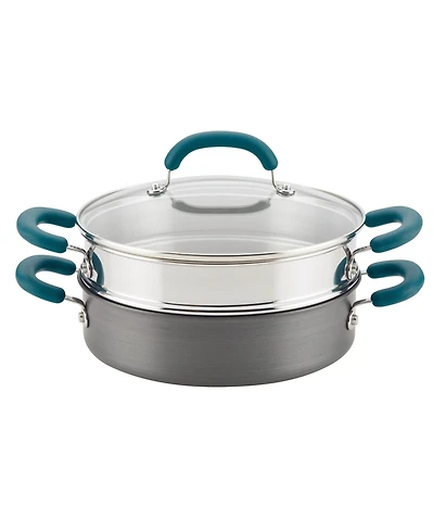 Rachael Ray Create Delicious Hard Anodized Aluminum Nonstick 3-Qt. Steam Set