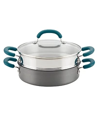 Rachael Ray Create Delicious Hard Anodized Aluminum Nonstick 3-Qt. Steam Set