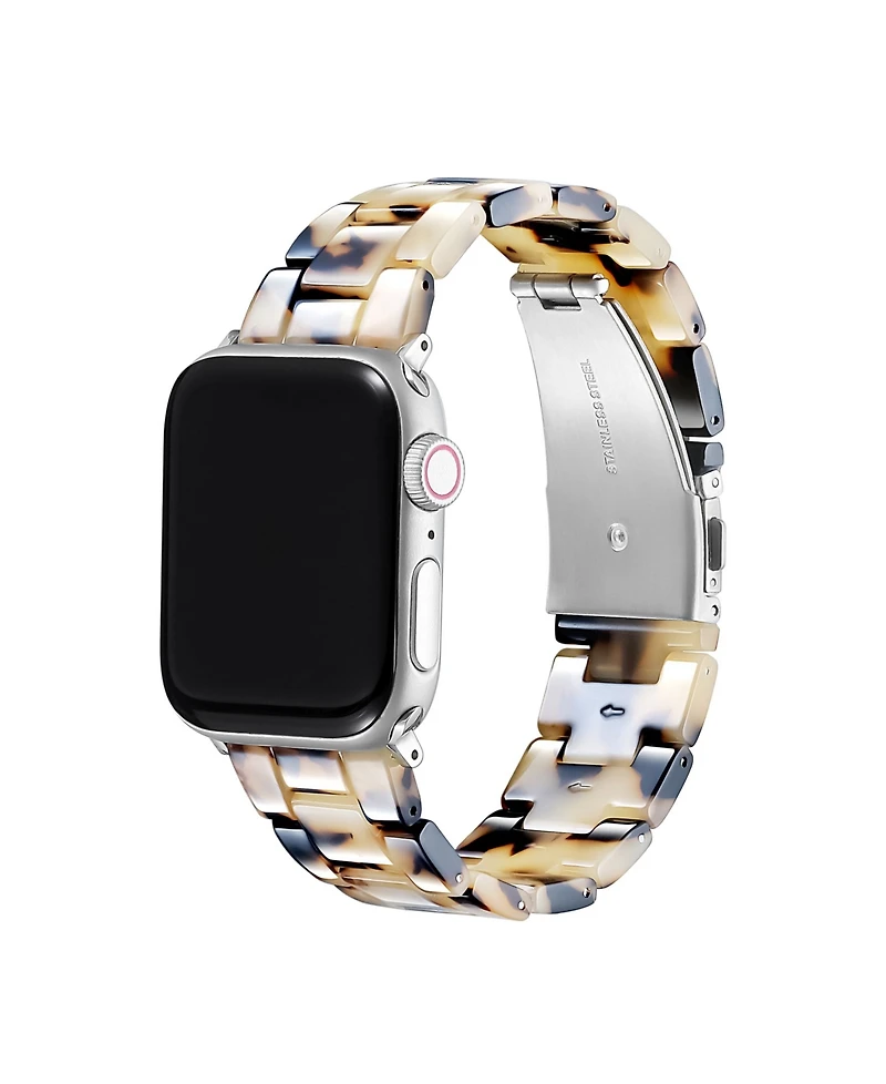 Posh Tech Claire Light Natural Tortoise Resin Link Band for Apple Watch, 42mm-44mm