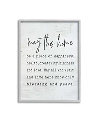 Stupell Industries May This Home Family Inspirational Word On Wood Texture Design Gray Farmhouse Rustic Framed Giclee Texturized Art Collection By Lettered Lined