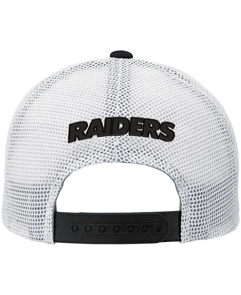 Big Boys Black Las Vegas Raiders Core Lockup Snapback Hat