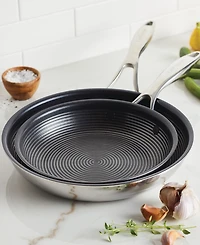 Circulon SteelShield C-Series Tri-Ply Clad Nonstick Frying Pan Set, 2-Piece, Silver