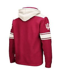 Men's Crimson Indiana Hoosiers 2.0 Lace-Up Logo Pullover Hoodie