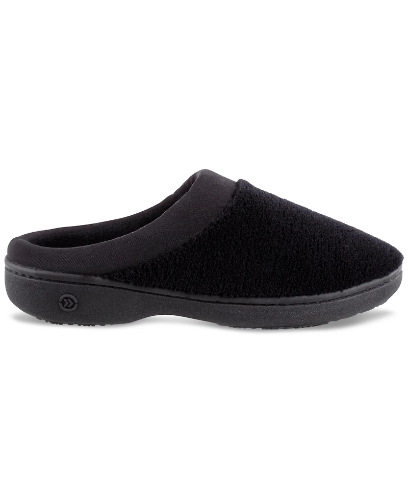 Isotoner Signature Microterry Pillowstep Slippers with Satin Trim