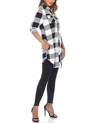 Women's Plaid Tunic Shirt
