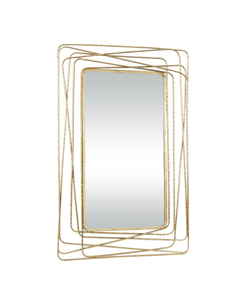 Metal Contemporary Wall Mirror, 47" x 31"