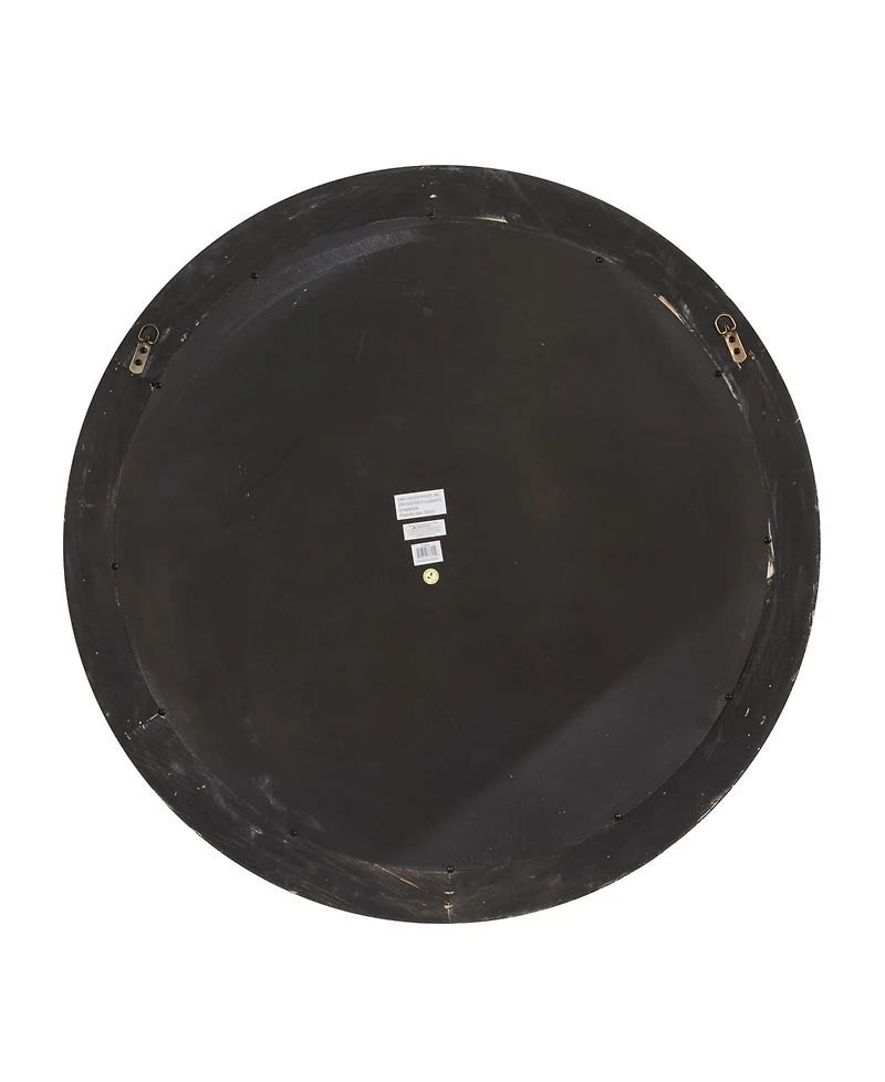 Coastal Style Wood Wall Mirror, 37" x 37"