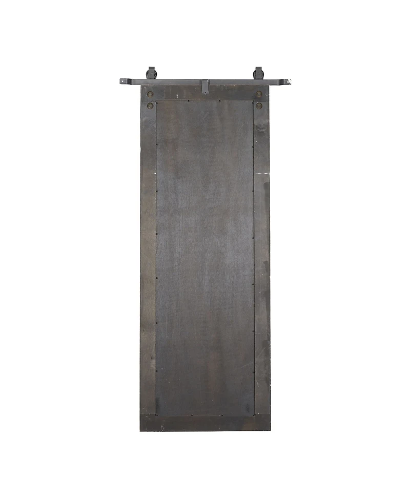 Industrial Wood Wall Mirror, 71" x 34"