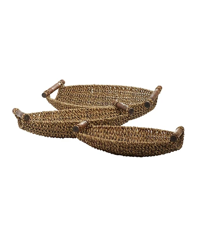 Metal Coastal Storage Basket, Set of 3