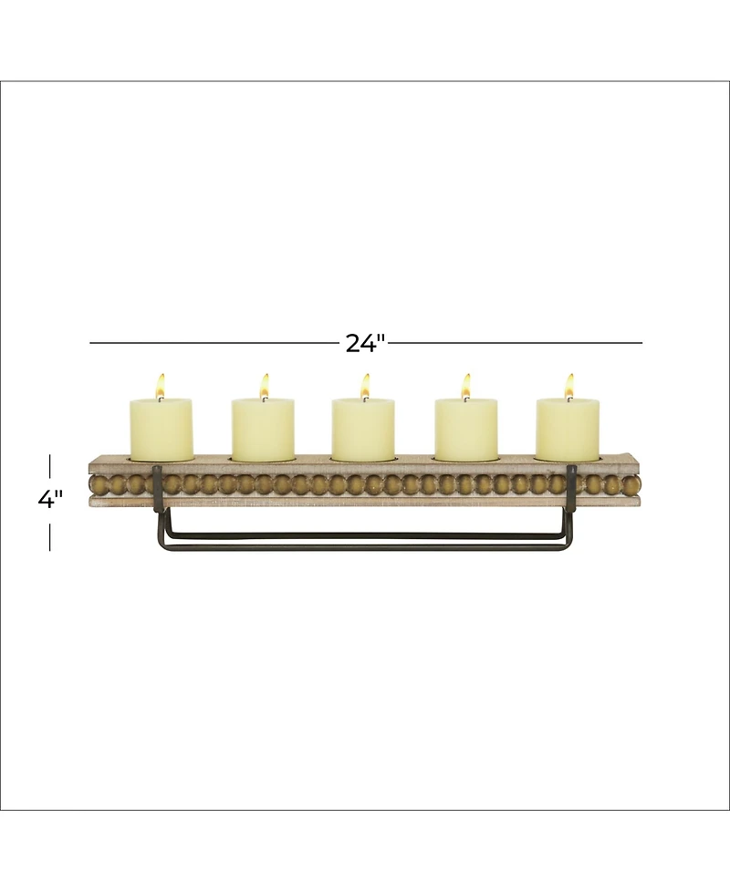 Wood Natural Candlestick Holders