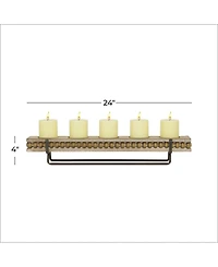 Wood Natural Candlestick Holders