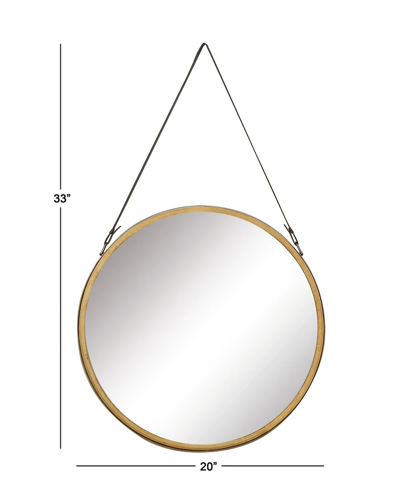 Modern Metal Wall Mirror, 33" x 20"