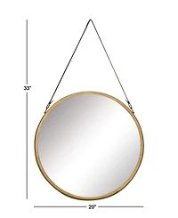 Modern Metal Wall Mirror, 33" x 20"