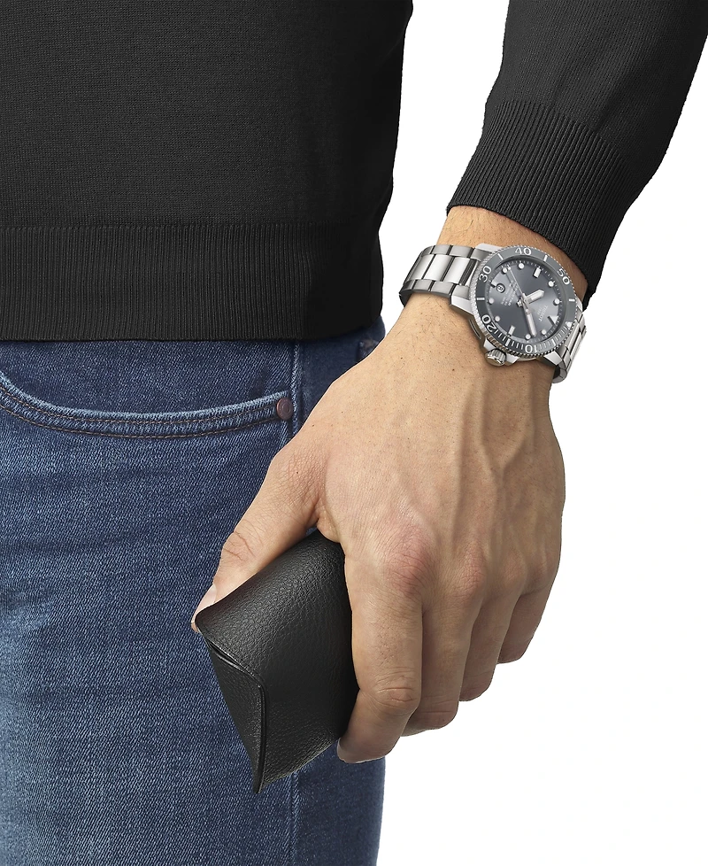 Tissot Men's Seastar 1000 Powermatic 80 Automatic Stainless Steel Bracelet Watch 43mm