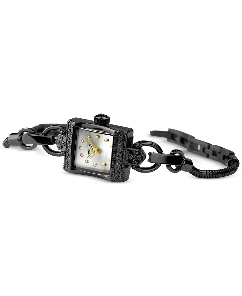 Hamilton American Classic Women's Black Pvd Stainless Steel Bracelet Watch 15mm x 19mm