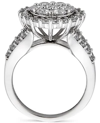 Diamond Halo Cluster Ring (2-1/2 ct. t.w.) in 14k White Gold
