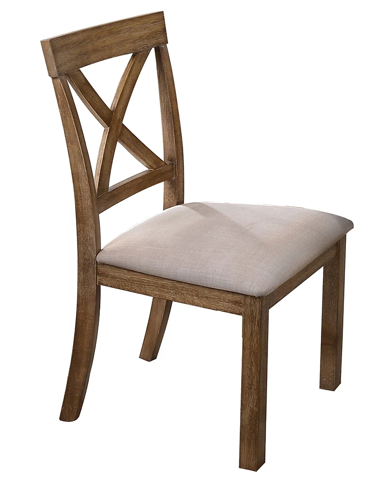Janet Driftwood Transitional Dining Chairs, Set of 2