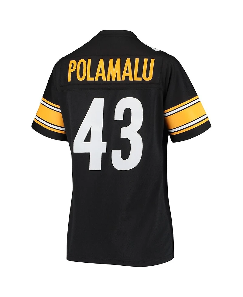 Women's Troy Polamalu Black Pittsburgh Steelers Legacy Replica Team Jersey