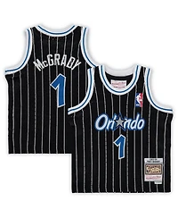 Baby Boys and Girls Mitchell & Ness Tracy McGrady Black Distressed Orlando Magic 2003/04 Hardwood Classics Retired Player Jersey
