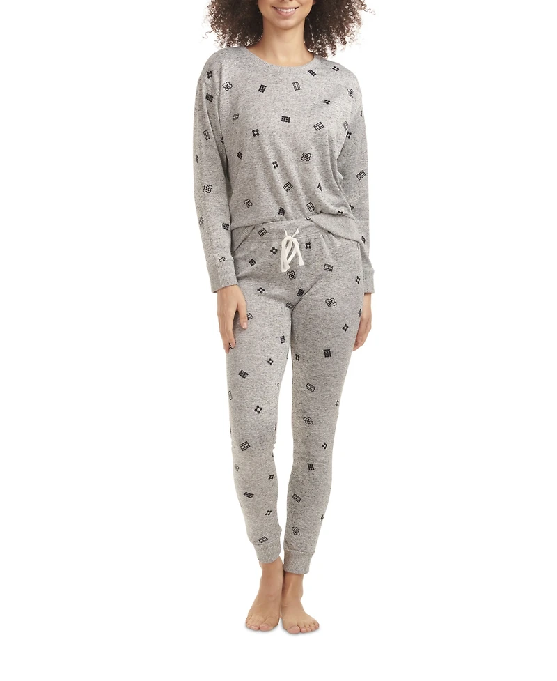 Tommy Hilfiger Women's Hacci Printed Pajama Set