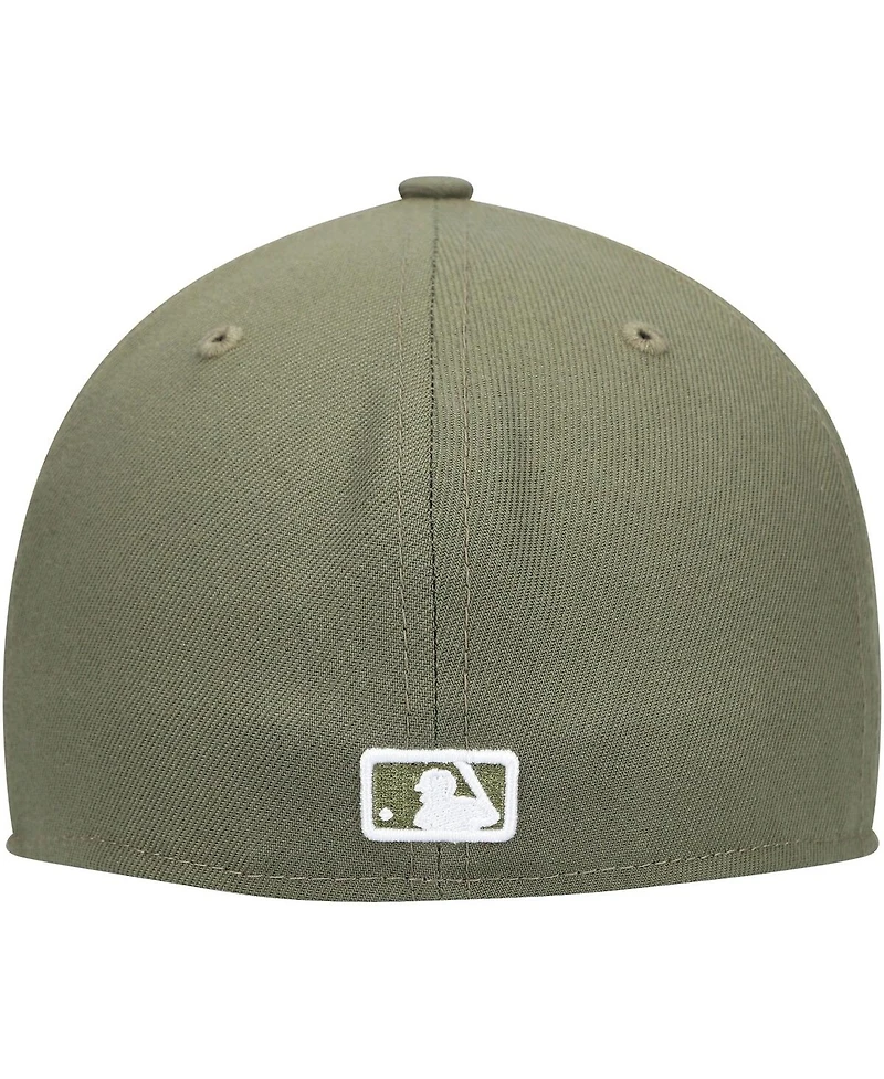 Men's New Era Olive Chicago White Sox Logo 59FIFTY Fitted Hat