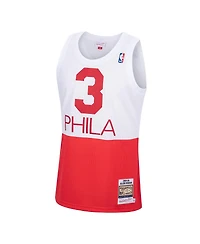 Men's Allen Iverson White Philadelphia 76ers Hardwood Classics Authentic Jersey