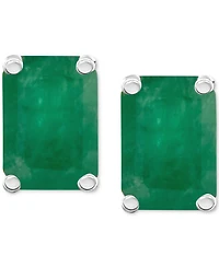 Ruby Stud Earrings (1-3/8 ct. t.w.) 14k White Gold (Also Emerald)
