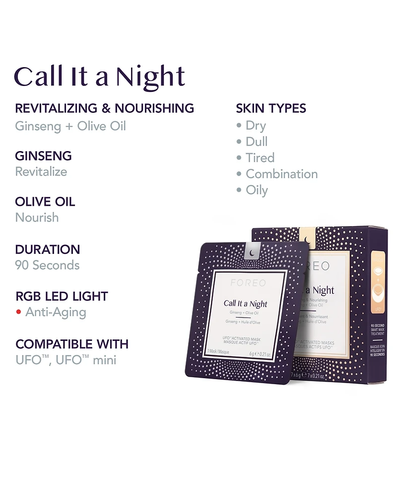 Foreo Call It A Night Ufo Activated Masks, 7-Pk.