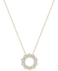 Diamond Circle Cluster 18" Pendant Necklace (1/2 ct. t.w.) in 14k Gold