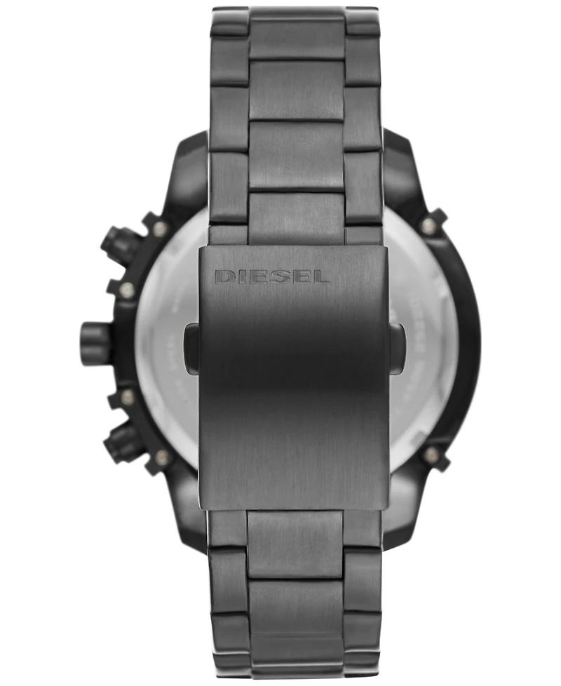 Diesel Men's Chronograph Griffed Gunmetal-Tone Stainless Steel Bracelet Watch 48mm