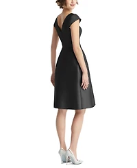 Alfred Sung Boat-Neck A-Line Dress