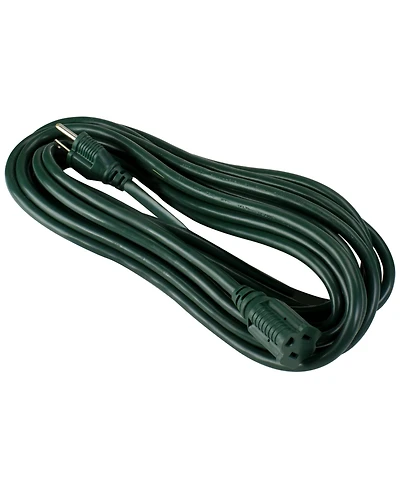 25' 3-Prong Outdoor Extension Power Cord with Outlet Block