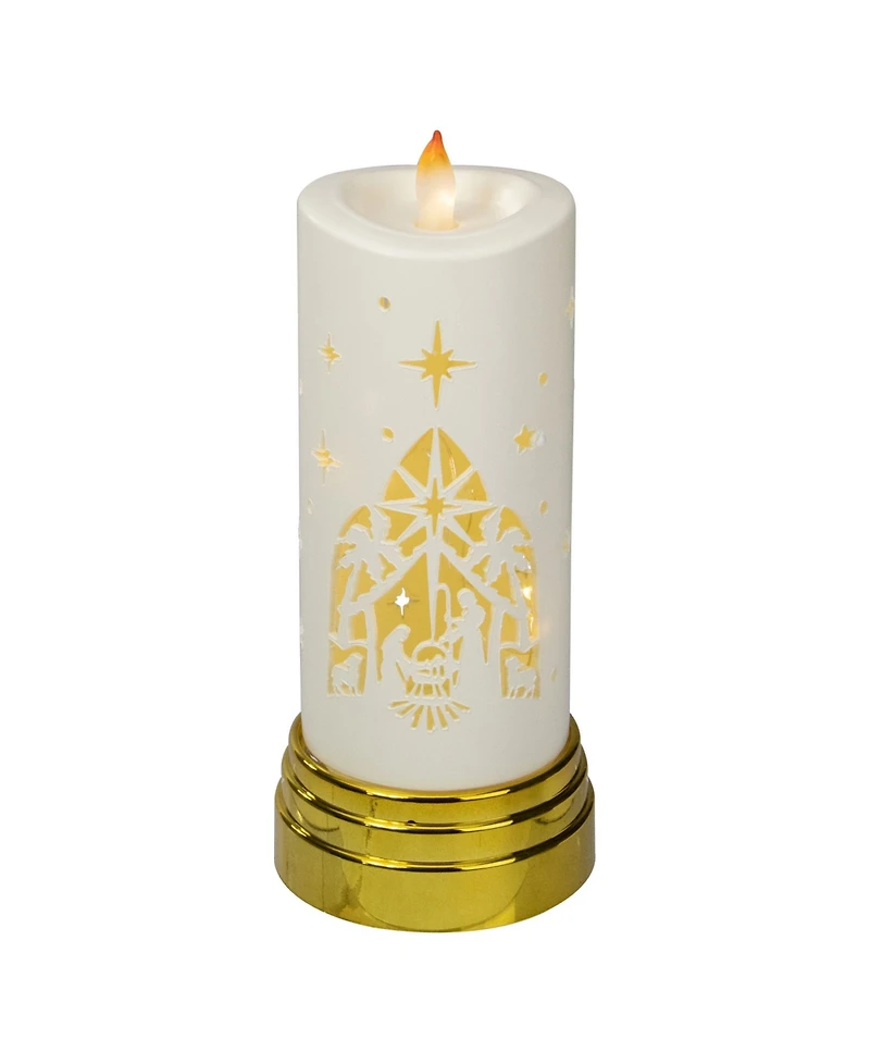 9" Nativity Scene Flameless Candle