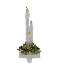 9" Battery Operated Led Lighted Candle Christmas Stocking Holder
