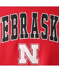 Big Boys Scarlet Nebraska Huskers 2-Hit Team Pullover Hoodie