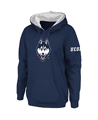 Women's Navy UConn Huskies Big Logo Pullover Hoodie