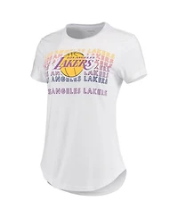 Women's White, Charcoal Los Angeles Lakers Sonata T-shirt and Leggings Set