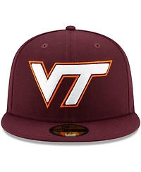 Men's Maroon Virginia Tech Hokies Basic 59FIFTY Team Fitted Hat