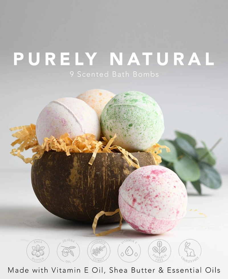 Marble Bath Bombs Set, Handmade Bubble Bath Bombs and Deluxe Bath Bomb Gift Set, 9 Piece