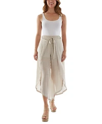 Bcx Juniors' Tie-Front Gauze Cropped Pants