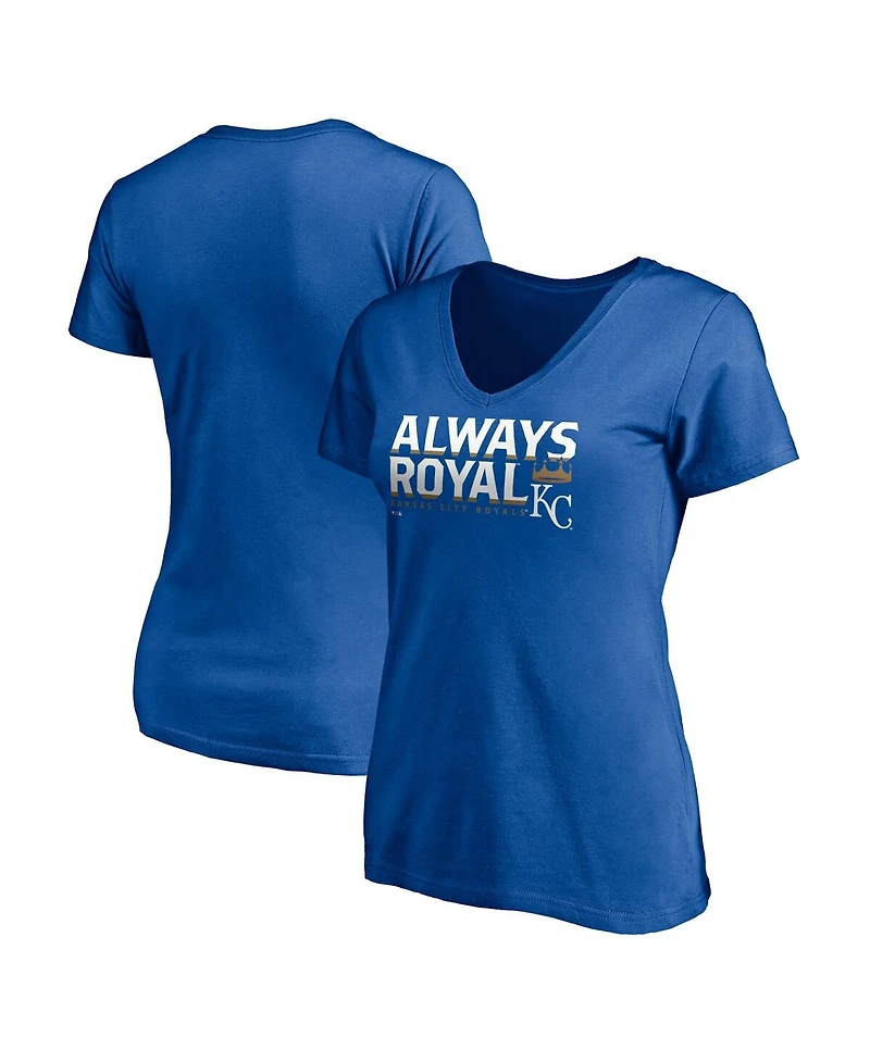 Women's Fanatics Royal Kansas City Royals Hometown V-Neck T-shirt