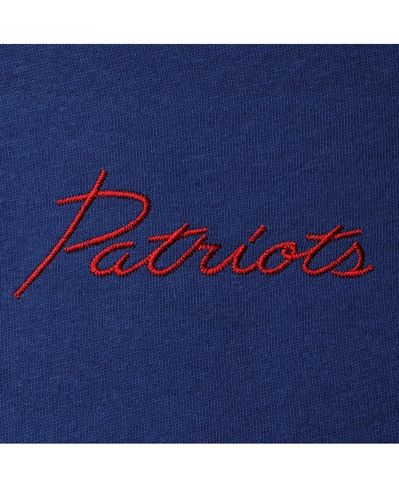 Women's Junk Food Royal New England Patriots Half-Sleeve Mock Neck T-shirt