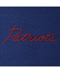 Women's Junk Food Royal New England Patriots Half-Sleeve Mock Neck T-shirt