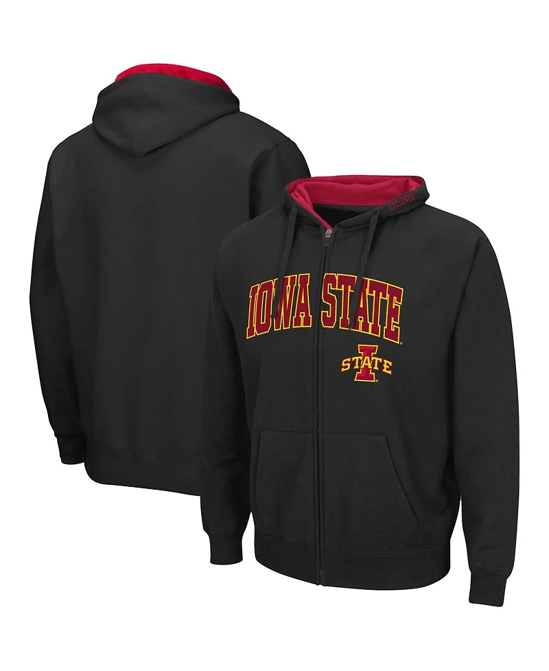 Colosseum Men's Iowa State Cyclones Arch and Logo 3.0 Full-Zip Hoodie