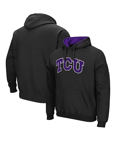 Men's Colosseum Tcu Horned Frogs Arch and Logo 3.0 Pullover Hoodie