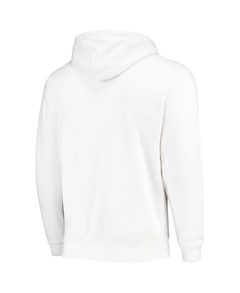 Men's Colosseum White Illinois Fighting Illini Arch and Logo 3.0 Full-Zip Hoodie