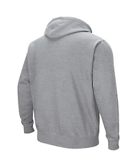 Men's Colosseum Heathered Gray Oregon Ducks Arch and Logo 3.0 Pullover Hoodie