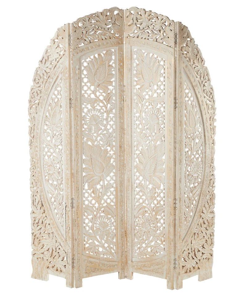 Mango Wood Eclectic Room Divider Screen