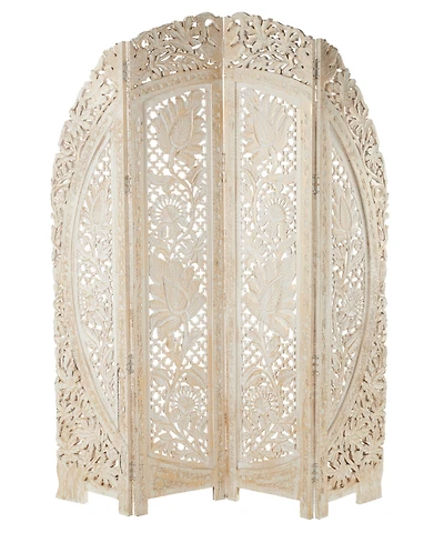 Mango Wood Eclectic Room Divider Screen