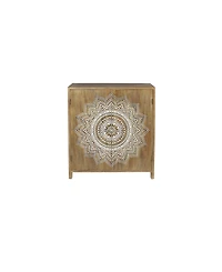 Wood Boho Style Cabinet